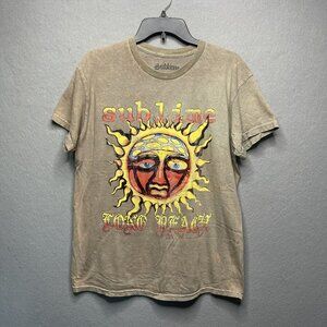 Sublime Long Beach Graphic Logo Brown T-Shirt M